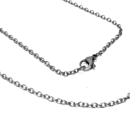 collar de acero inoxidable con mosquetón