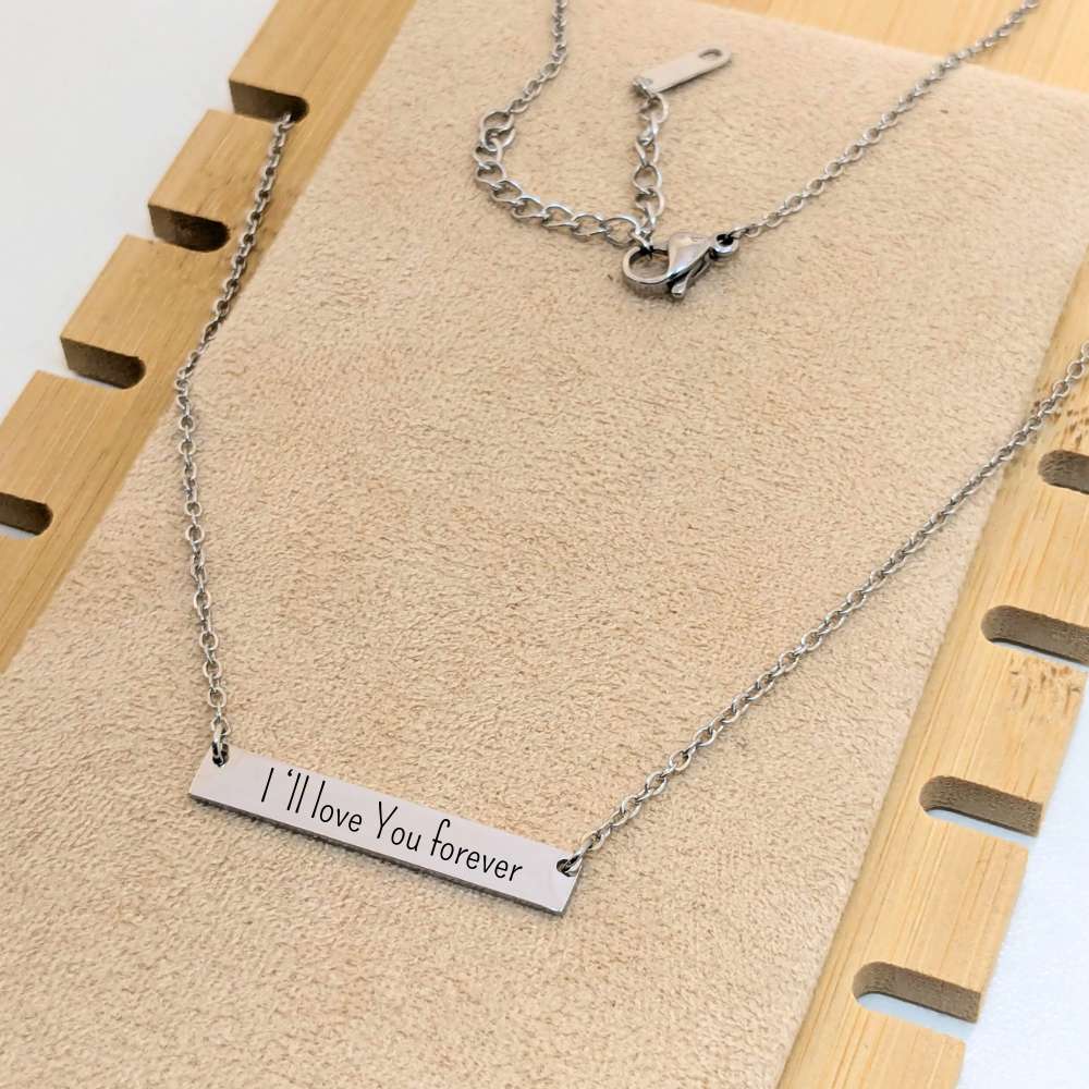 Collar personalizable con grabado en acero inoxidable