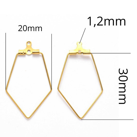 fornituras para pendientes de acero inoxidable