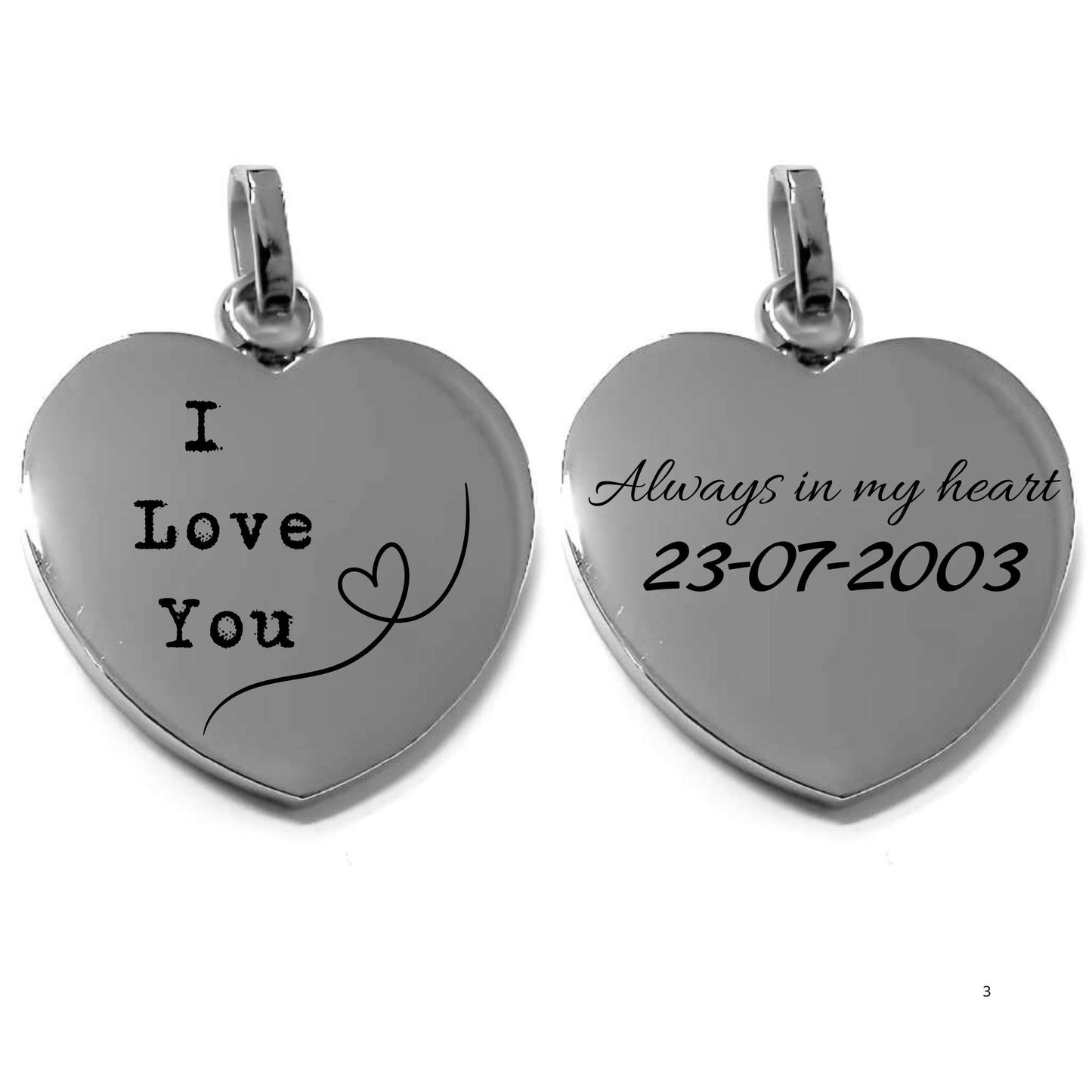 grabado personalizado de texto en joyas