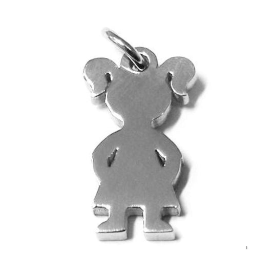 Niña de acero inoxidable - 16x9mm Agujero anilla:2mm