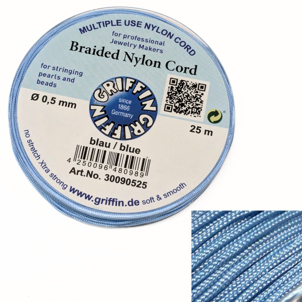 Bobina Hilo Trenzado europeo Griffin 0,5mm Blue 25mts