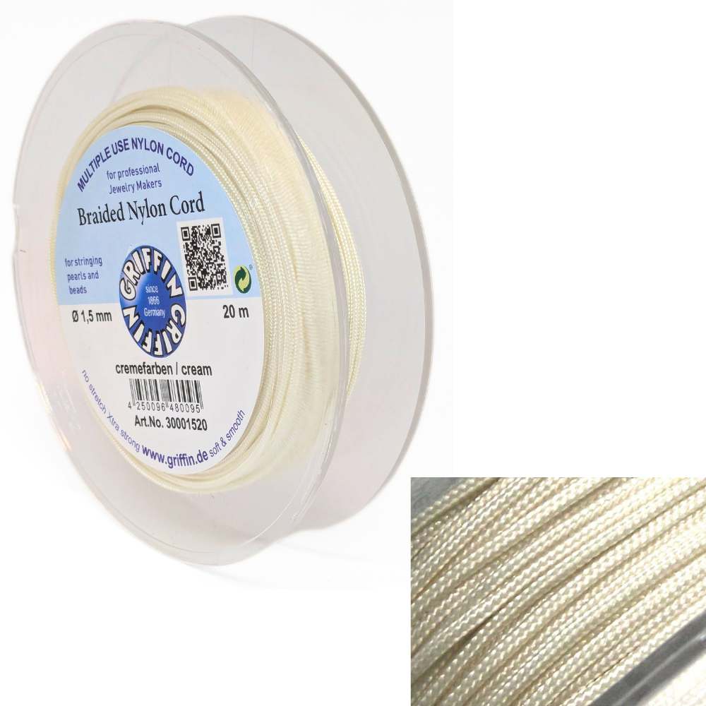 Hilo griffin para pulseras color cream