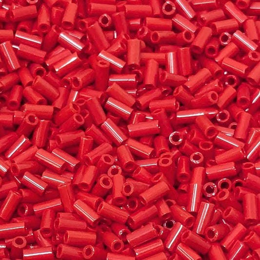 miyuki bugle beads 3mm opaque red