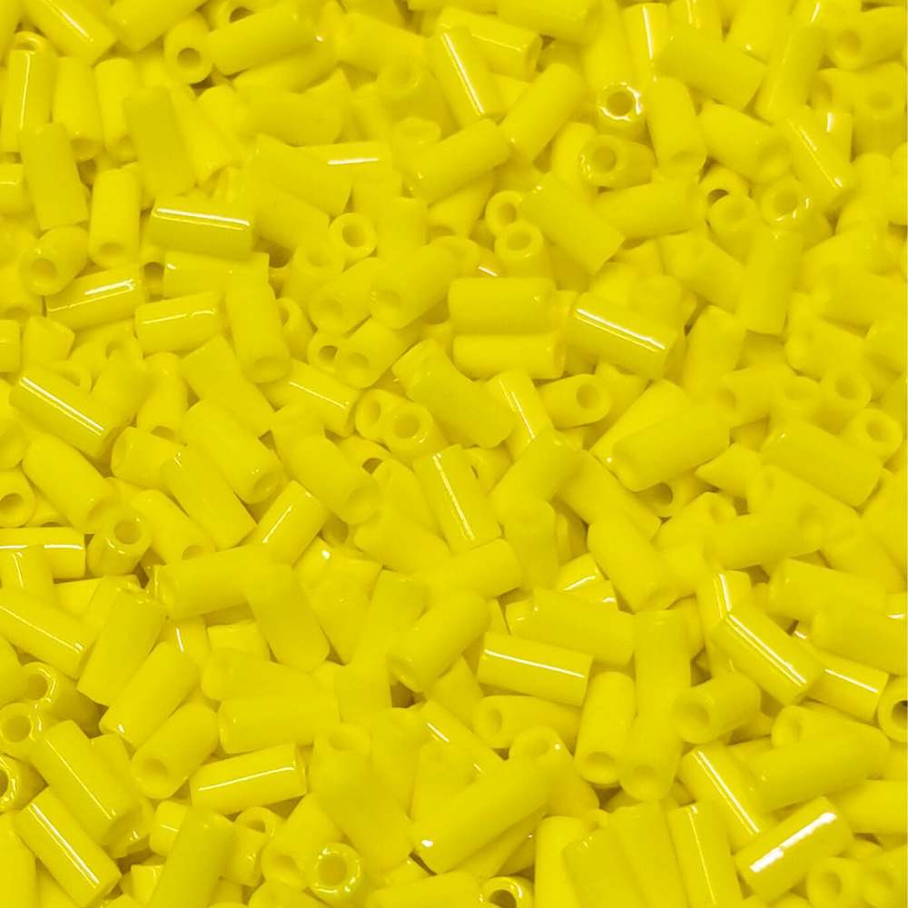 miyuki bugle beads 3mm opaque yellow