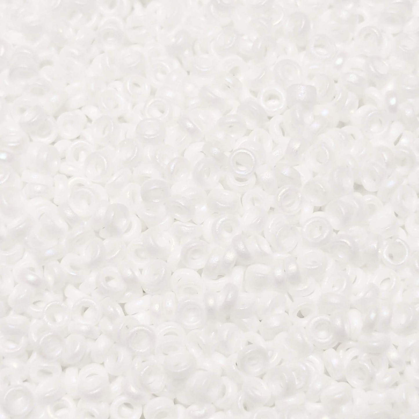 Abalorios MIyuki distanciadores matte white AB