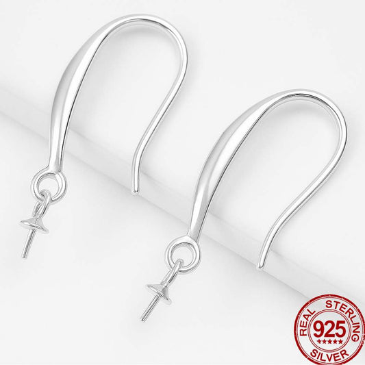 pendientes en plata de ley con pincho para abalorios