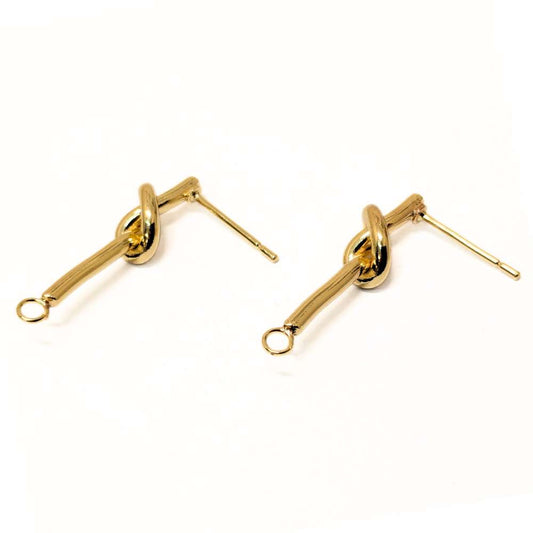 fornituras de pendientes chapado oro 18k