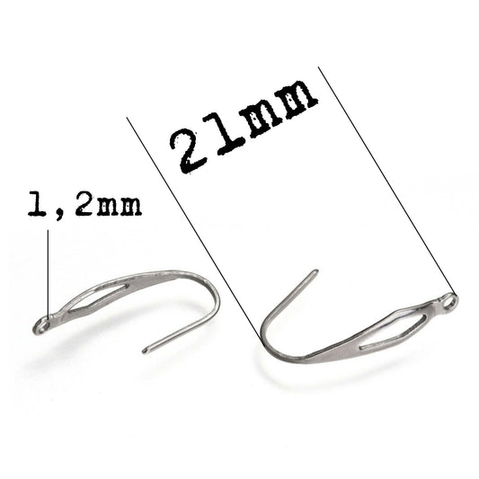 fornitura ara joyería - pendientes de acero inoxidable