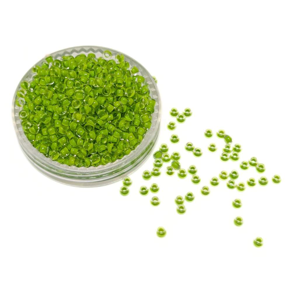 10g Preciosa Miçangas 11/0 2mm Terra Intensive Lining Verde Lima