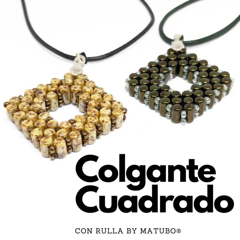 Colgante Ventana en 3D con abalorios Rulla de Matubo® - con Video