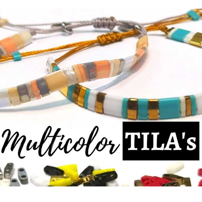 Crea una Pulsera Multicolor con Cuentas Tila de la Familia Miyuki