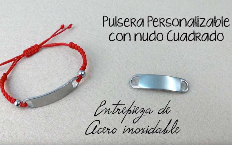 Pulsera personalizable de Nudo Plano