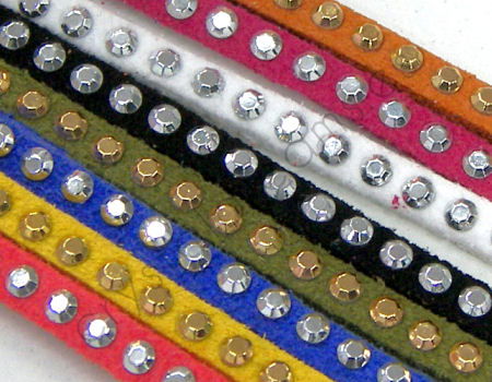 Cordón de Ante con Engastes -  - Crystaldreams Abalorios