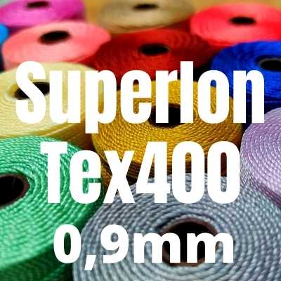 HILO SUPERLON TEX 400 0,9mm -  - Crystaldreams Abalorios