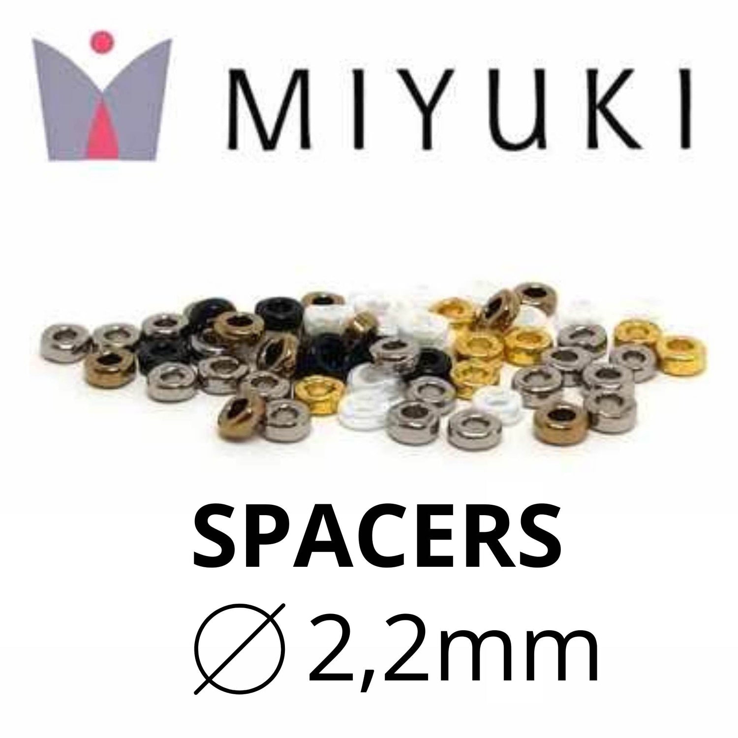 Miyuki distanciadores de 2,2mm
