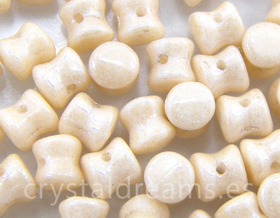 10 Cuentas Pellet by Preciosa™ 4x6mm Champagne Luster -  - Crystaldreams Abalorios