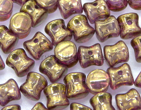 10 Cuentas Pellet by Preciosa™ 4x6mm Crystal Luster Bronze Lila -  - Crystaldreams Abalorios