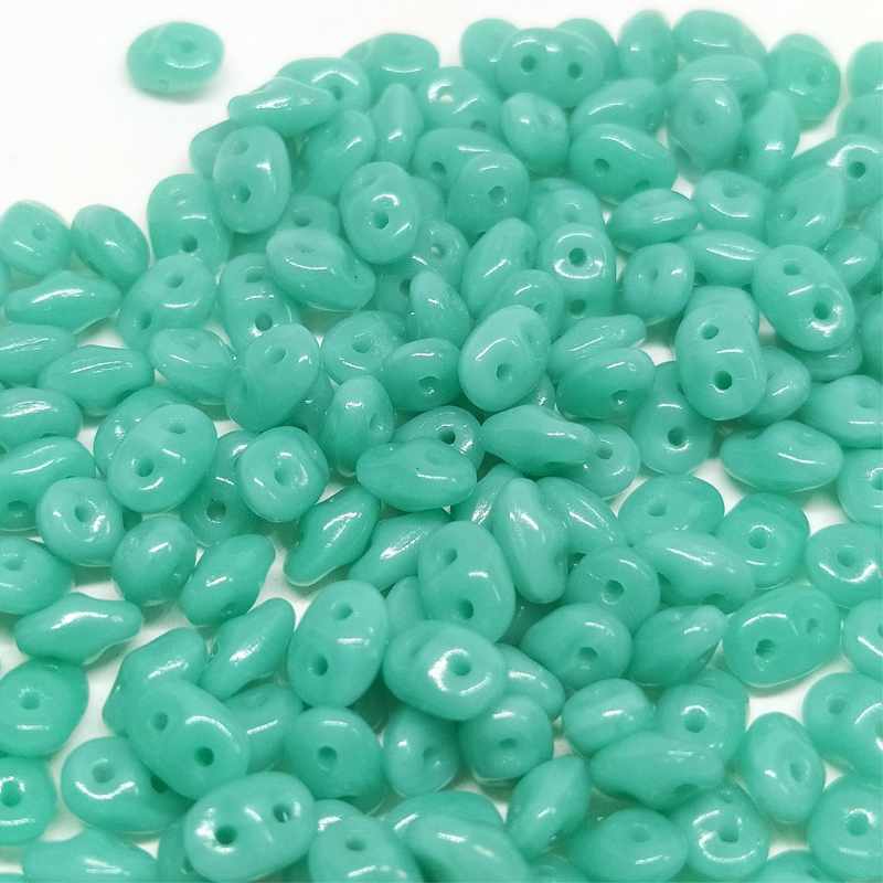 10 gr.Superduo® 2,5x5mm Agujeros:0,8mm OP. TURQUOISE GREEN -  - Crystaldreams Abalorios