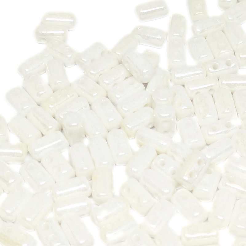 10 gr. Rulla 5x3mm - Opaque White Ceramic Look -  - Crystaldreams Abalorios