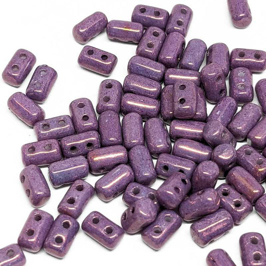 10 gr. Rulla 5x3mm - Opaque mix Amethyst Gold ceramic look -  - Crystaldreams Abalorios