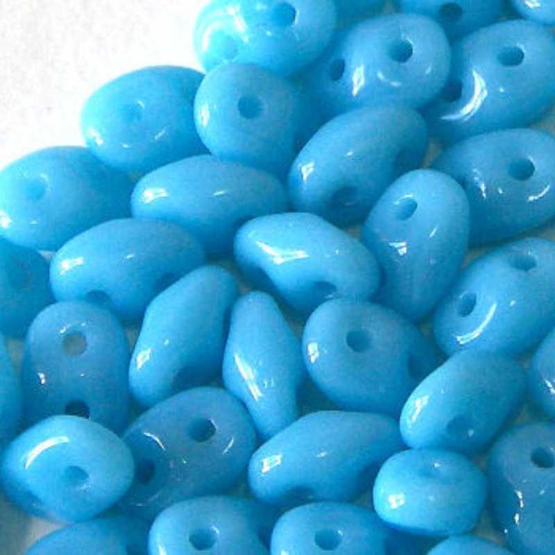 10 gr. Superduo® 2,5 x 5mm Agujeros:0,8mm OPAQUE TURQUOISE BLEU -  - Crystaldreams Abalorios