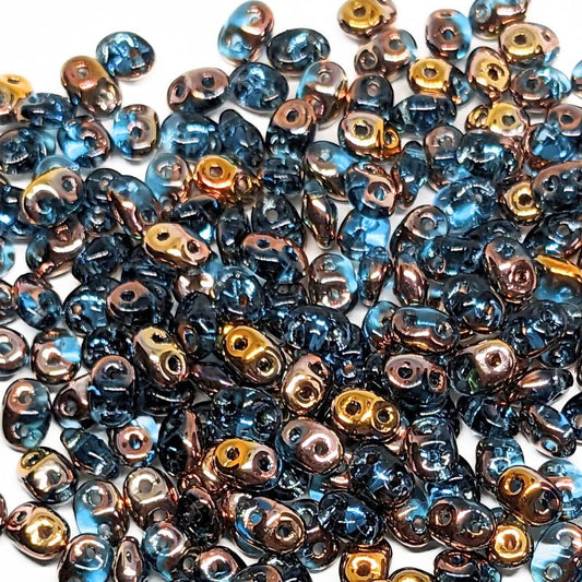 10 gr Superduo® 2,5x5mm Ag:0,8mm  AQUAMARINE CAPRI GOLD -  - Crystaldreams Abalorios