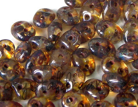 10 gr Superduo® 2,5x5mm Ag:0,8mm  CRYSTAL TRAVERTIN -  - Crystaldreams Abalorios