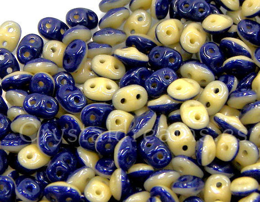 10 gr Superduo® 2,5x5mm Ag:0,8mm DUET NAVY/IVORY OPAQUE -  - Crystaldreams Abalorios