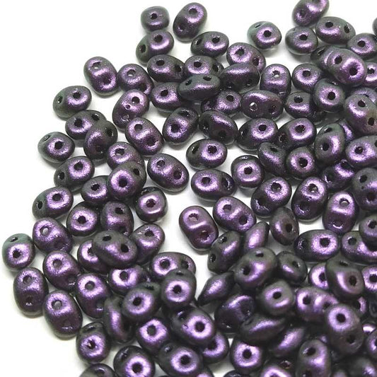 10 gr Superduo® 2,5x5mm Ag:0,8mm MET. MATE DARK LILA -  - Crystaldreams Abalorios