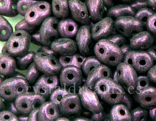 10 gr Superduo® 2,5x5mm Ag:0,8mm MET. MATE DARK PINK -  - Crystaldreams Abalorios