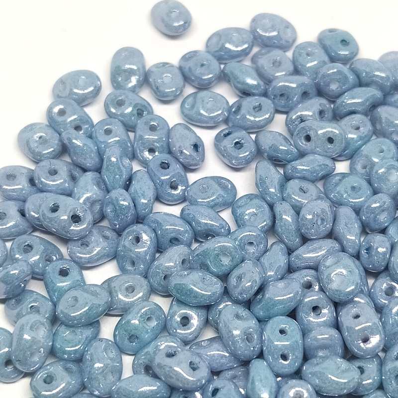 10 gr Superduo® 2,5x5mm Ag:0,8mm  OPAQUE BLUE CERAMIC LOOK -  - Crystaldreams Abalorios