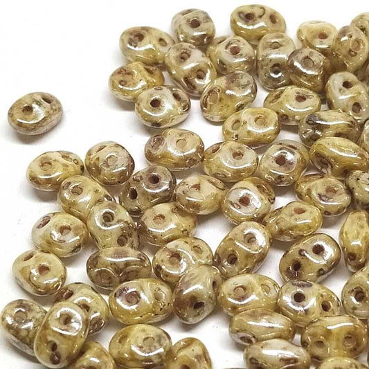 10 gr Superduo® 2,5x5mm Ag:0,8mm  OPAQUE IVORY CERAMIC LOOK -  - Crystaldreams Abalorios