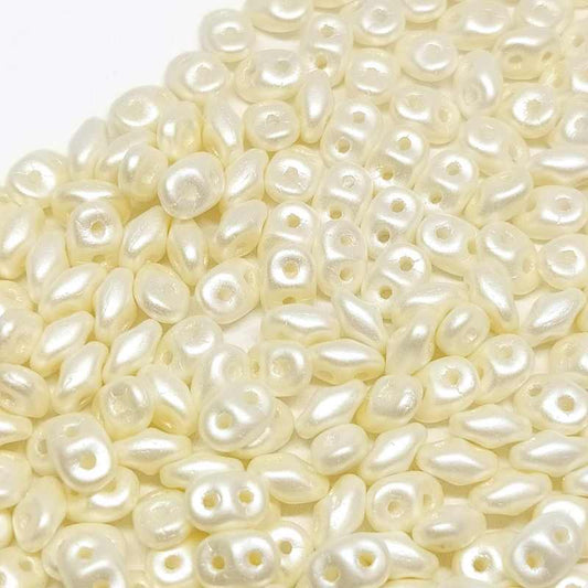 10 gr Superduo® 2,5x5mm Ag:0,8mm  PASTEL LIGHT CREAM WHITE -  - Crystaldreams Abalorios