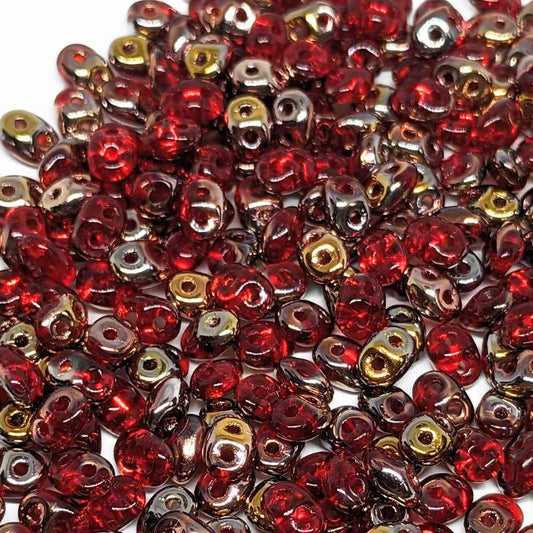 10 gr Superduo® 2,5x5mm Ag:0,8mm  RUBY GOLD CAPRI -  - Crystaldreams Abalorios