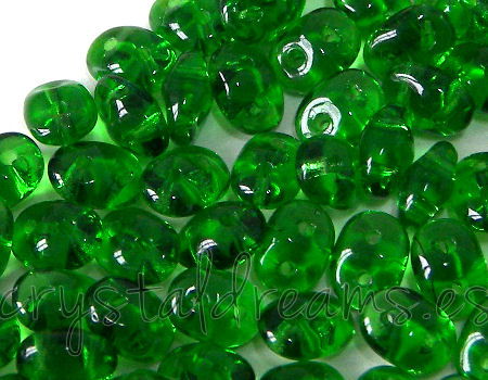 10 gramos Superduo® 2,5 x 5mm - Agujeros:0,8mm Color: GREEN -  - Crystaldreams Abalorios