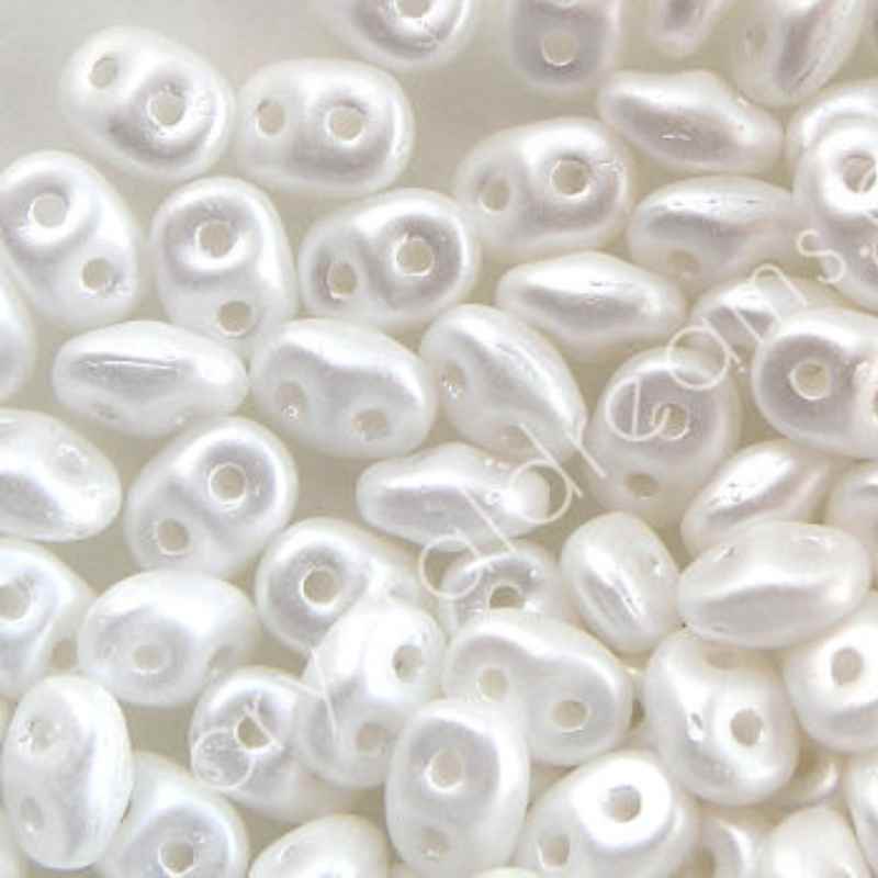 10 gramos Superduo® 2,5 x 5mm Aguj:0,8mm PASTEL WHITE -  - Crystaldreams Abalorios