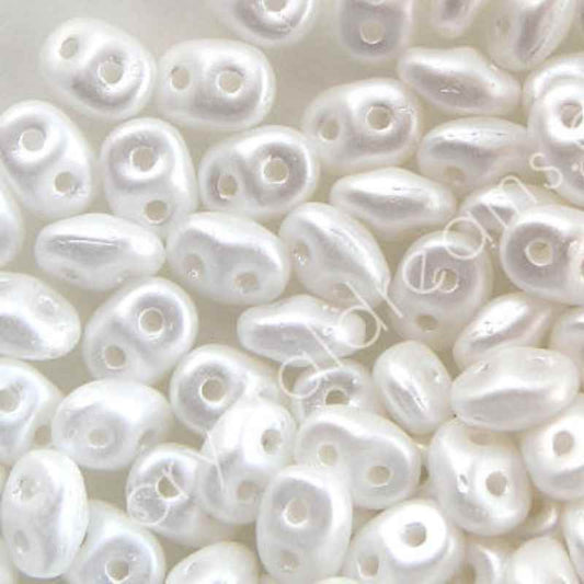 10 gramos Superduo® 2,5 x 5mm Aguj:0,8mm PASTEL WHITE -  - Crystaldreams Abalorios