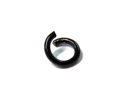 10 x Anillas redondas 6mm x 1mm espesor Acero Inoxidable Black -  - Crystaldreams Abalorios