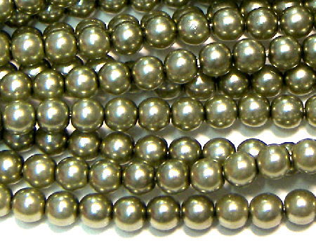 10 x Perlas cristal checo Preciosa de 4mm Met. Lt. Green/Grey -  - Crystaldreams Abalorios