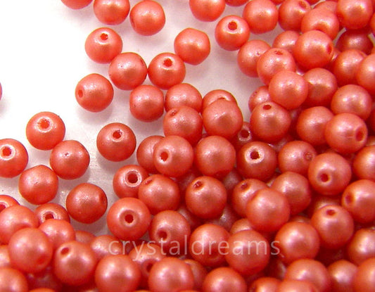 10 x Perlas cristal checo de 4mm - Pastel Orange -  - Crystaldreams Abalorios