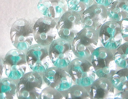 10gr.Twin Beads - 2,5x5mm - Crystal Light Green Lined -  - Crystaldreams Abalorios