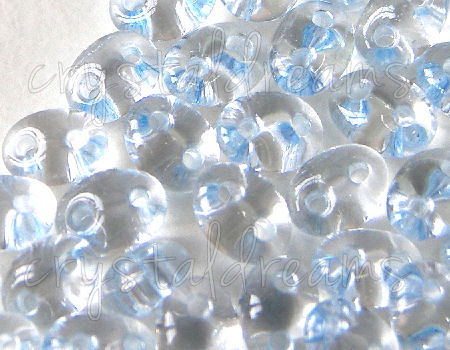 10gr.Twin Beads - 2,5x5mm - Crystal Light Sapphire Lined -  - Crystaldreams Abalorios