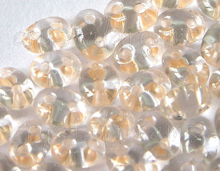 10gr.Twin Beads - 2,5x5mm - Crystal Vintage Rose Lined -  - Crystaldreams Abalorios