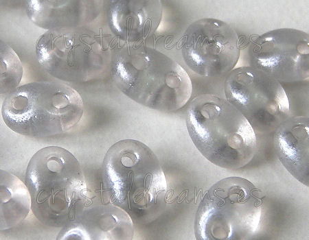 10gr.Twin Beads - 2,5x5mm - Light Grey Pearl -  - Crystaldreams Abalorios