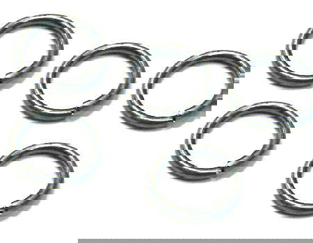 10x Anilla redonda 4mm - 0,8mm espesor - Plata Vieja -  - Crystaldreams Abalorios