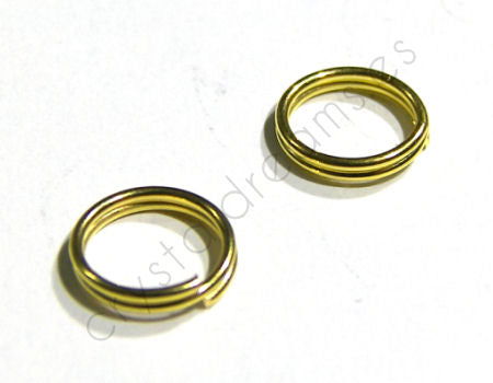 10x Anilla redonda doble 8mm Dorado -  - Crystaldreams Abalorios