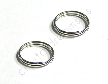 10x Anilla redonda doble 8mm Plateada -  - Crystaldreams Abalorios