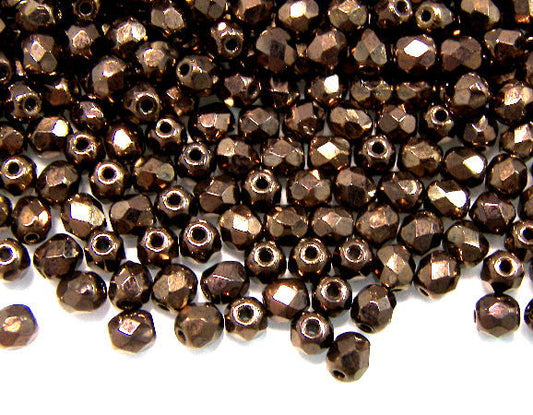 10x Facetadas 3mm COBRE -  - Crystaldreams Abalorios