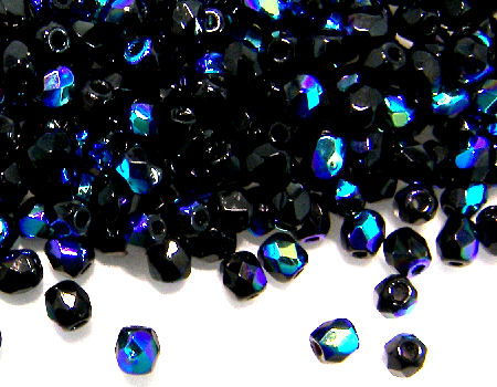 10x Facetadas 3mm JET AB -  - Crystaldreams Abalorios